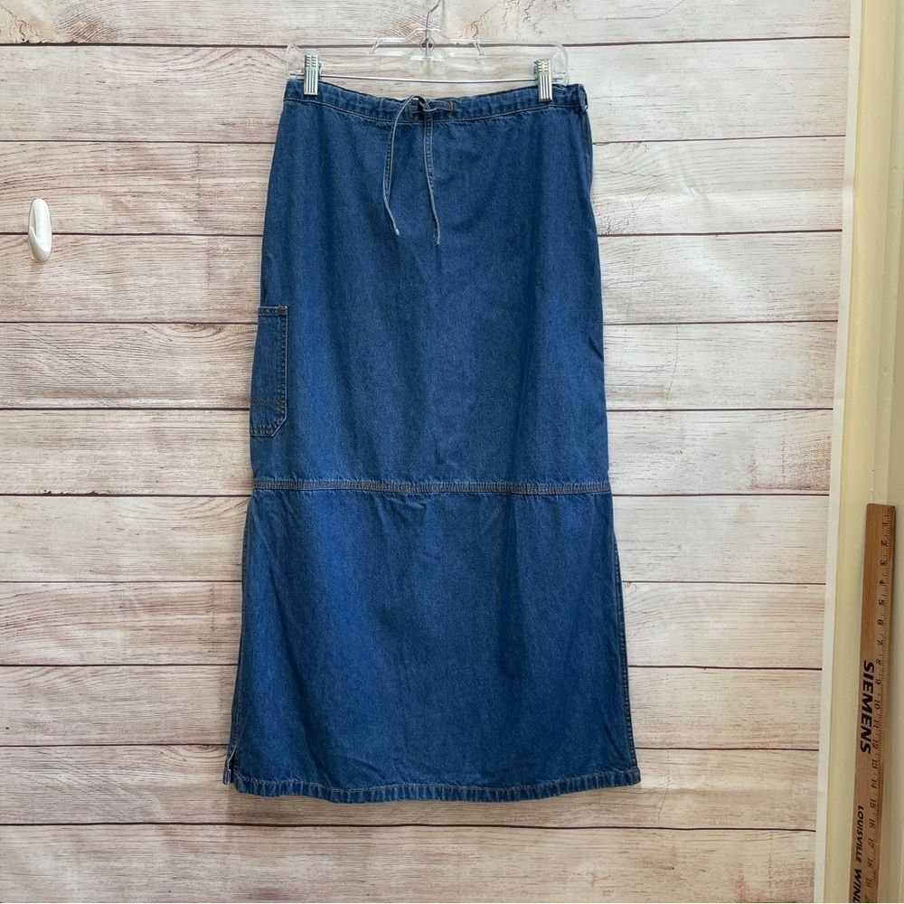 VINTAGE ARGEE MODEST DENIM MAXI SKIRT‎